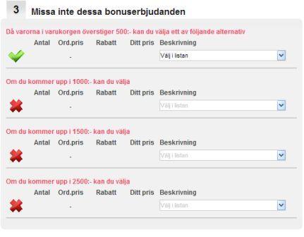 Bonuserbjudanden - bild