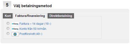 Betalningsmetod - bild