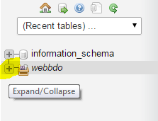 Databas i phpMyAdmin