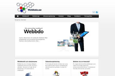 Bild på gamla designen av webbdo.se