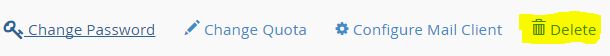 Radera e-postkonto i cPanel